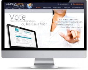 page d'accueil du site alphavote avex